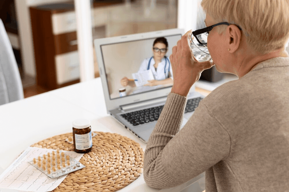 patient under doctor watch